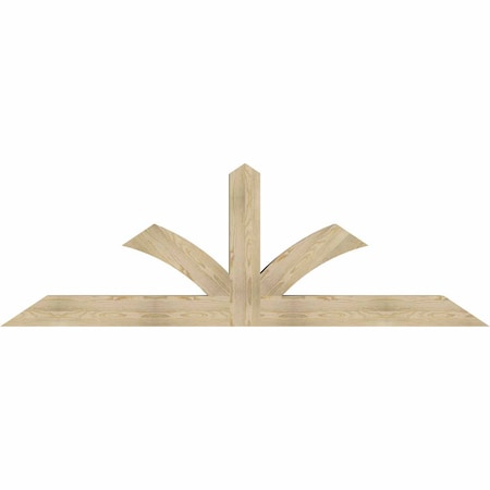 Ekena Millwork Richland Rough Sawn Timber Gable Bracket, Douglas Fir, 96"W x 32"H x 6"D x 6"F, 8/12 Pitch GBW096X32X0606RIC00RDF